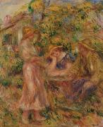 Pierre-Auguste Renoir Three Figures in Landscape china oil painting artist